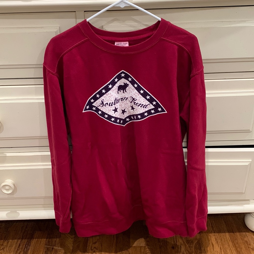 Southern Fried Cotton Women's Burgundy Sweatshirt